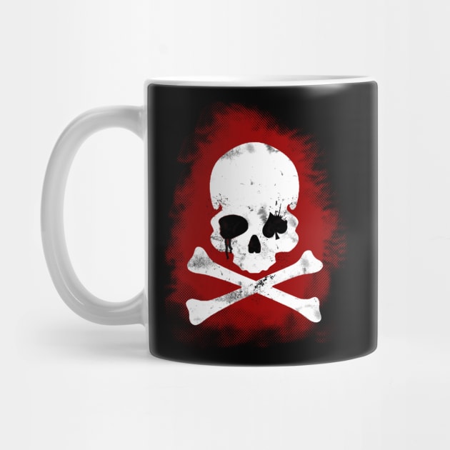 Dead Mans Hand Skull and Cross Bones by StudioPM71